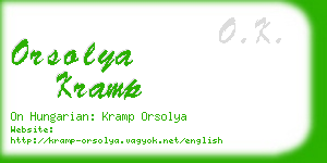 orsolya kramp business card